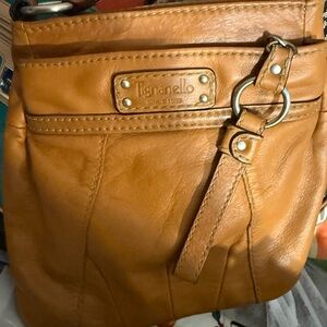 Tignanello Tan Leather Crossbody Bag